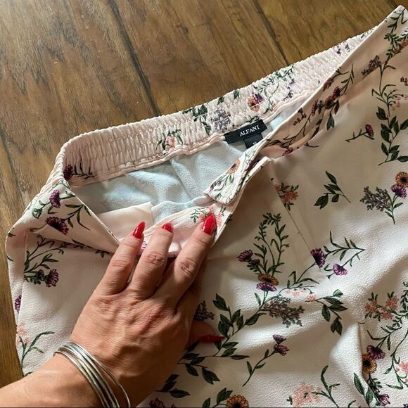 Alfani Womens Plus Crepe Floral Print Wide Leg Pants - Picture 7 of 13